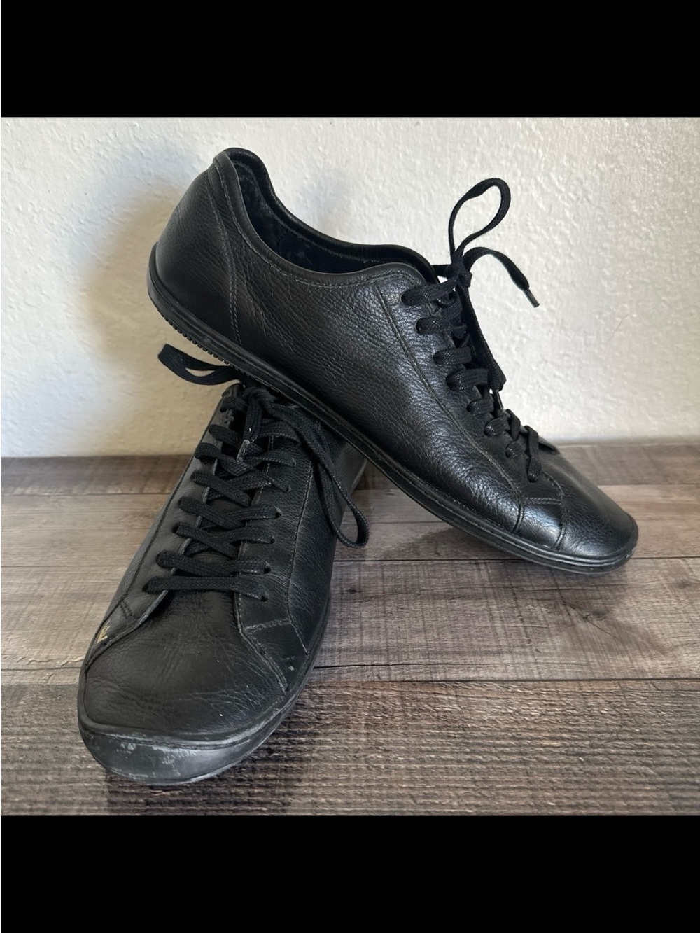 Osklen Men’s Black Leather Lace-Up Shoe (Size: 11)